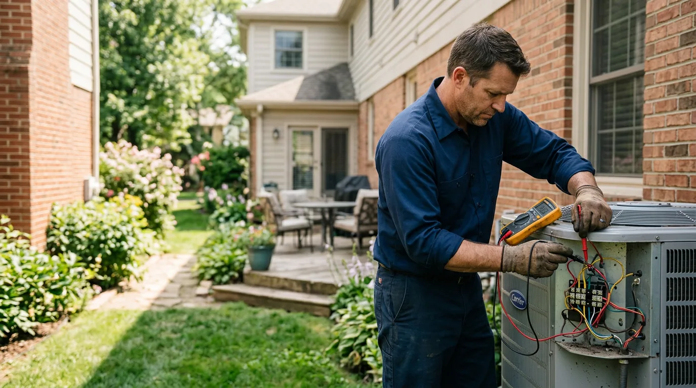 HVAC technician working near Brookfield, MA